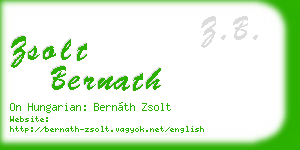 zsolt bernath business card
